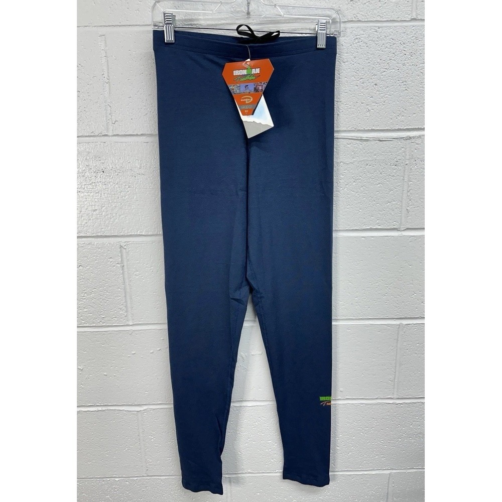 NWT Duofold Ironman Triathlon Men's Blue Tights / Size Large